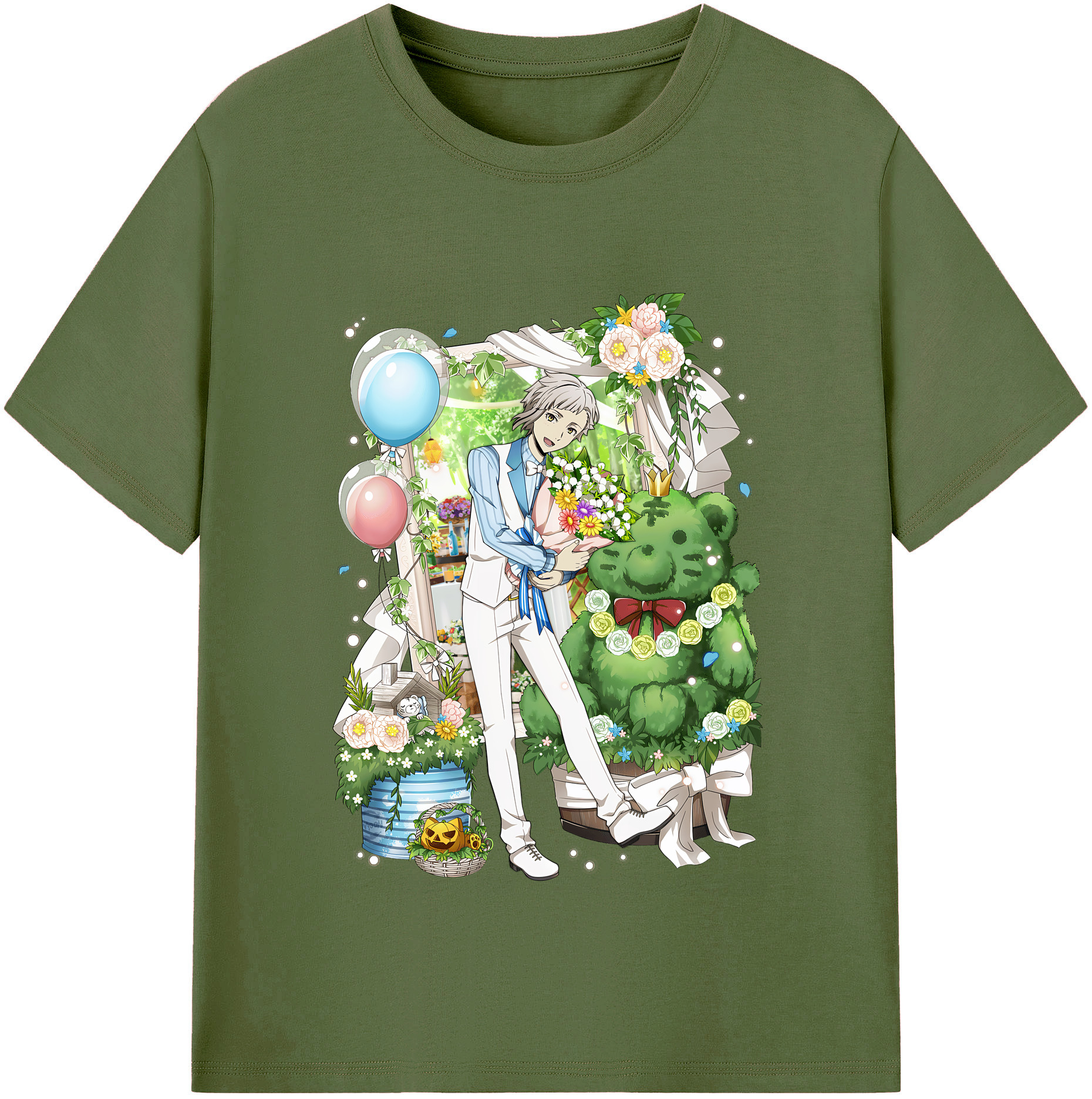 （画像用） 文豪ストレイドッグス Bungo Stray Dogs 綿100％半袖Tシャツ（フロントプリント）